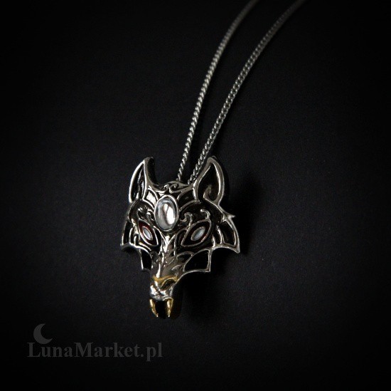 maska-wilka amulet gotycka biżuteria