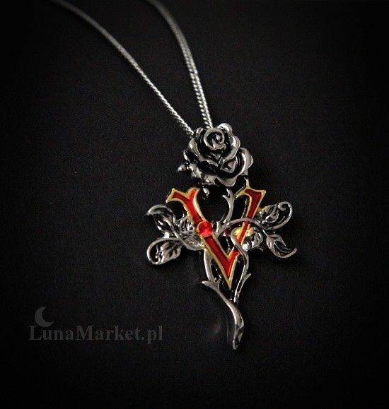 róża wampira amulet gotycka biżuteria