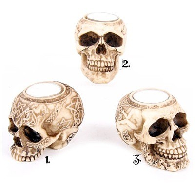 świeczniki czaszki czaszka gotycka na halloween